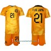 Conjunto (Camiseta+Pantalón Corto) Países Bajos Frenkie de Jong 21 Primera Equipación Mundial 2022 - Niño